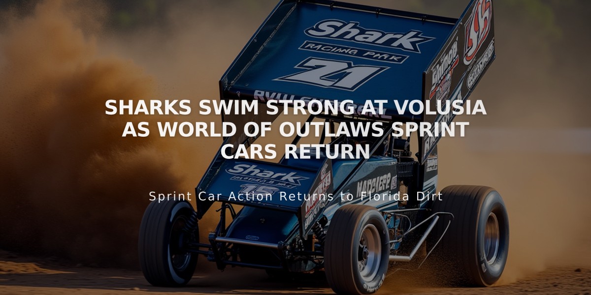 Sharks Swim Strong at Volusia as World of Outlaws Sprint Cars Return