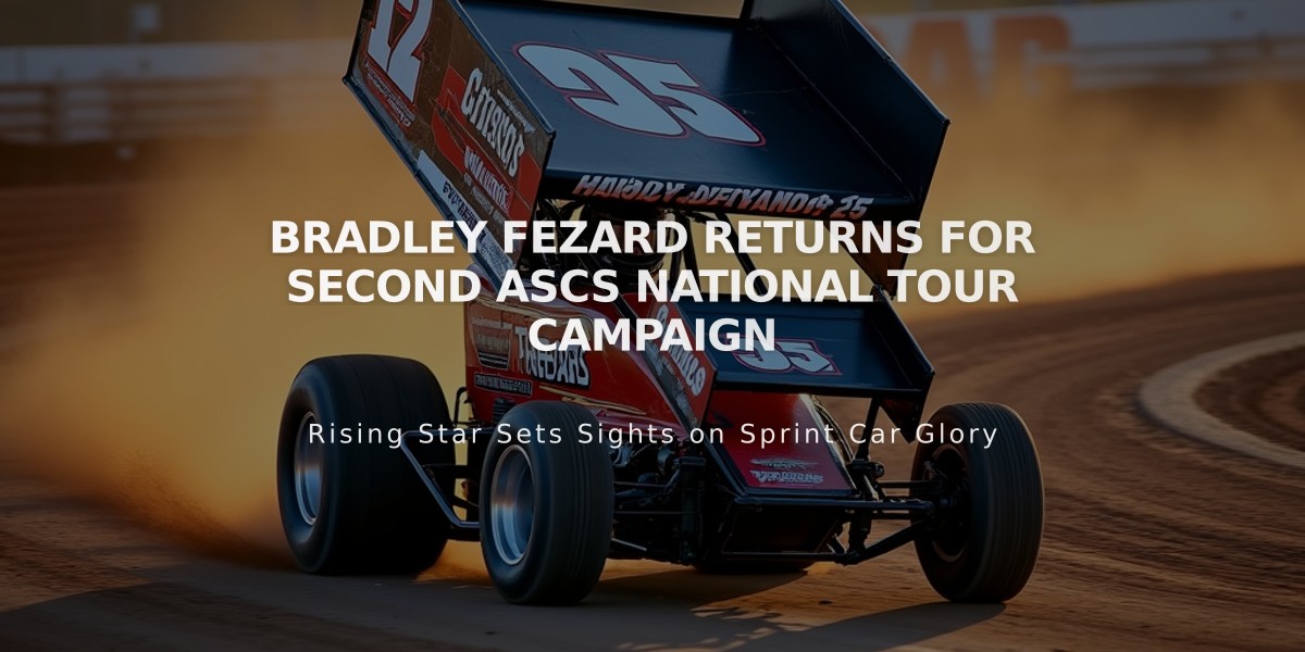 Bradley Fezard Returns for Second ASCS National Tour Campaign