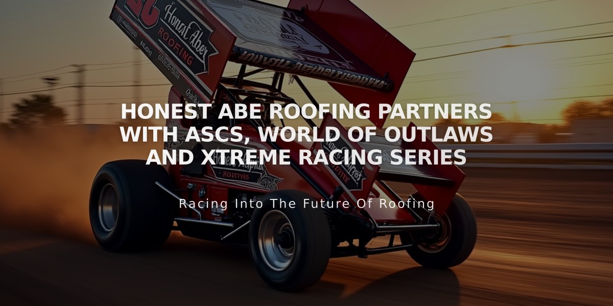 Honest Abe Roofing Partners with ASCS, World of Outlaws and Xtreme Racing Series