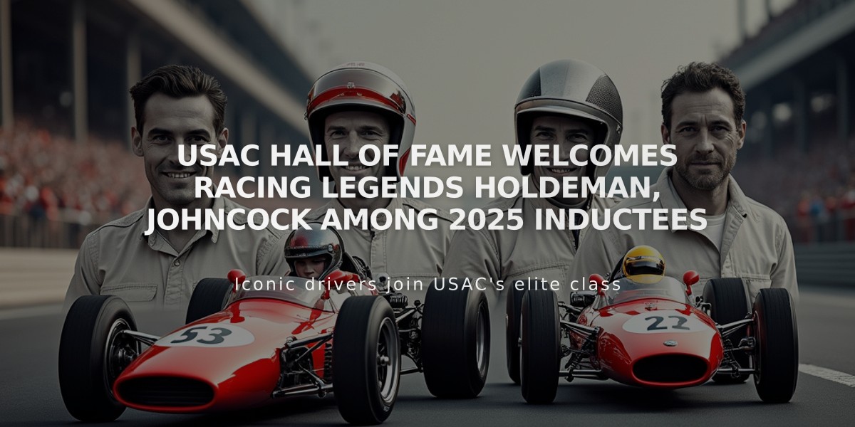 USAC Hall of Fame Welcomes Racing Legends Holdeman, Johncock Among 2025 Inductees