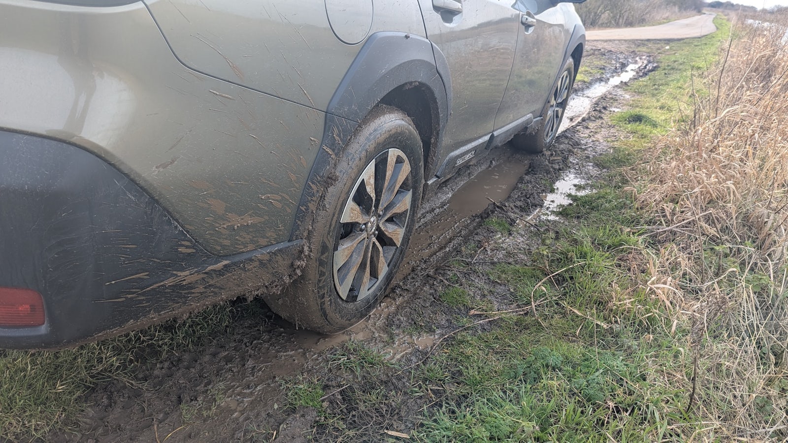 Car stuck in mud