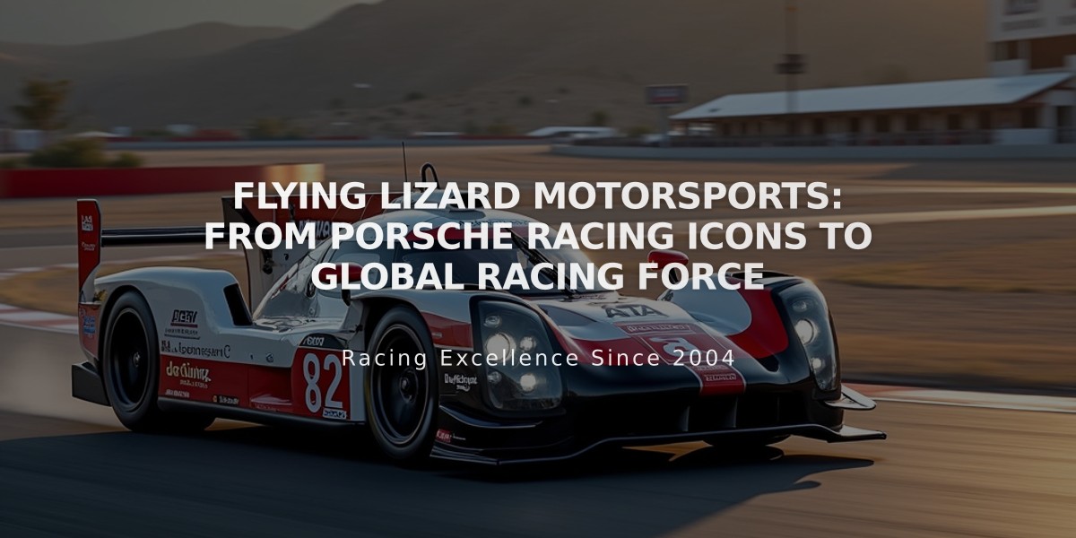 Flying Lizard Motorsports: From Porsche Racing Icons to Global Racing Force