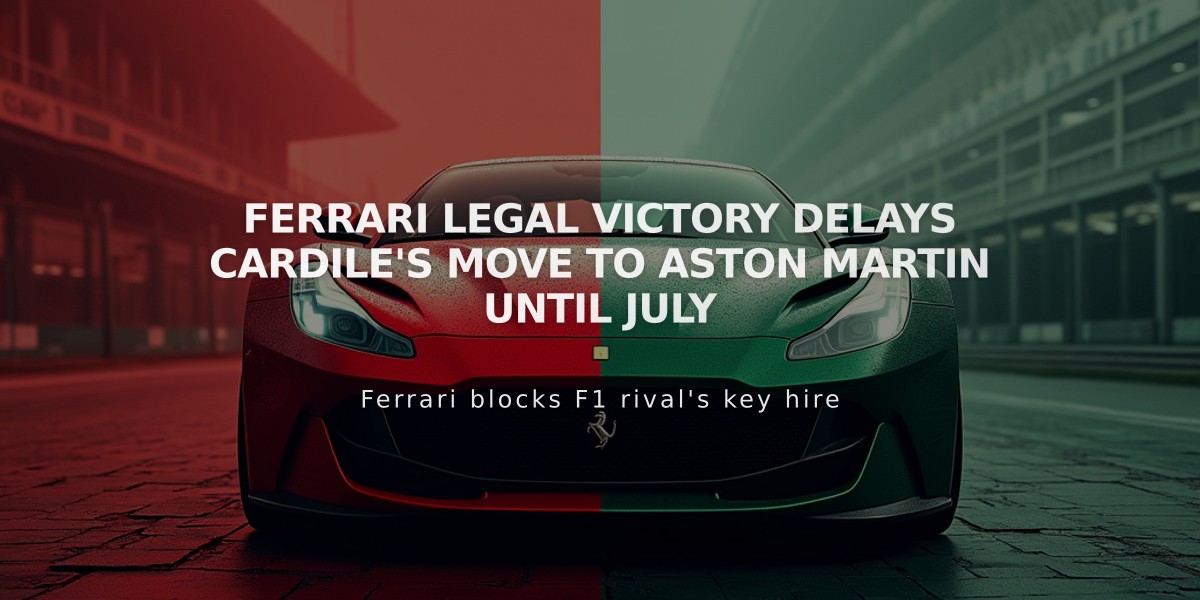 Ferrari Legal Victory Delays Cardile's Move to Aston Martin Until July