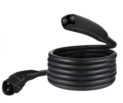 Black DC fast charging extension cord