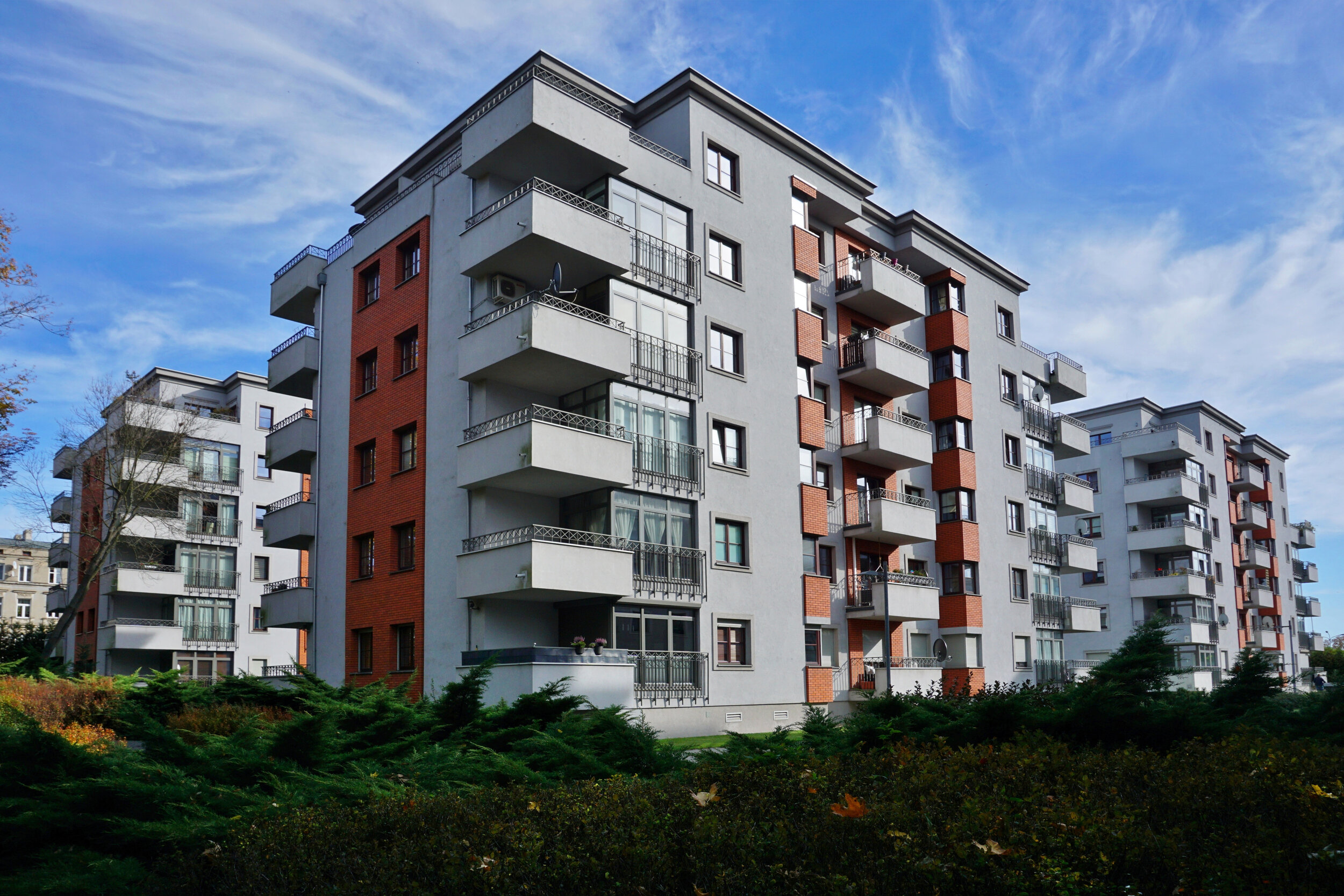 Condo building with EV charging station