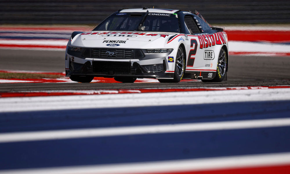 NASCAR race car on track