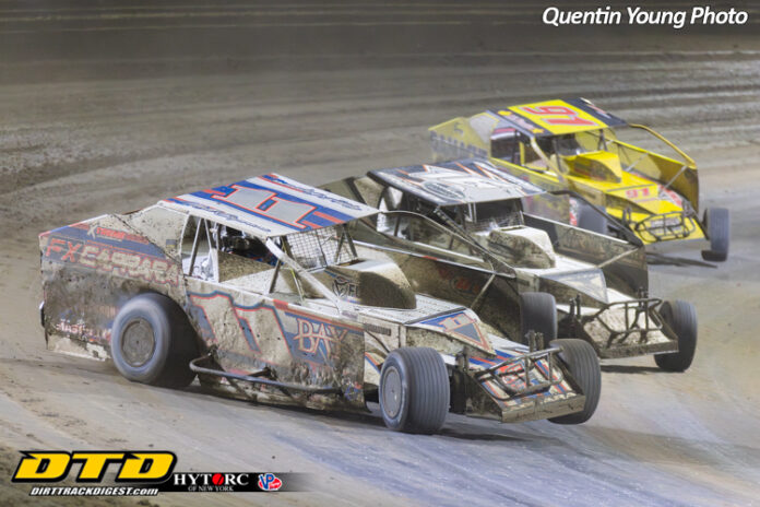 Dirt track racing event at speedway