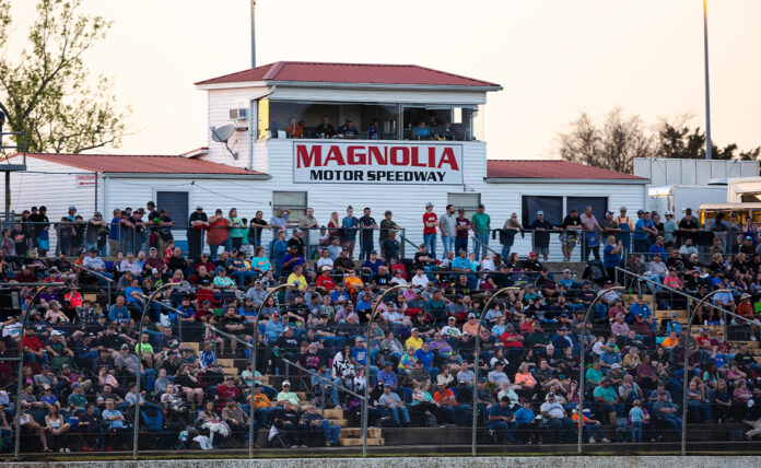 Magnolia Speedway grandstand during race event