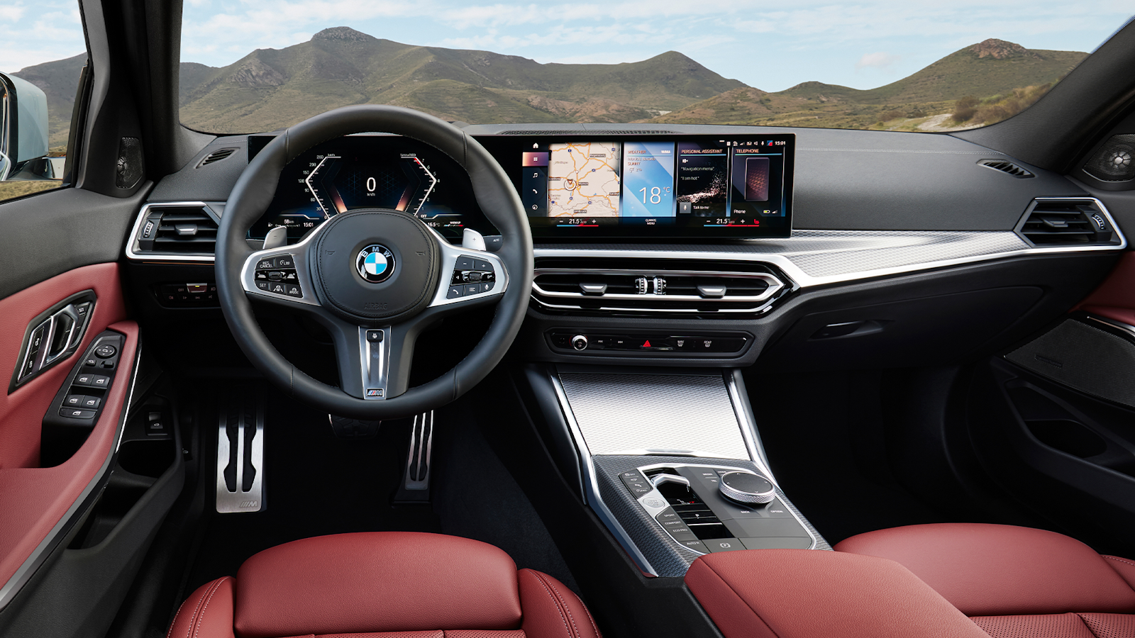 Interior of BMW 3 Series sedan