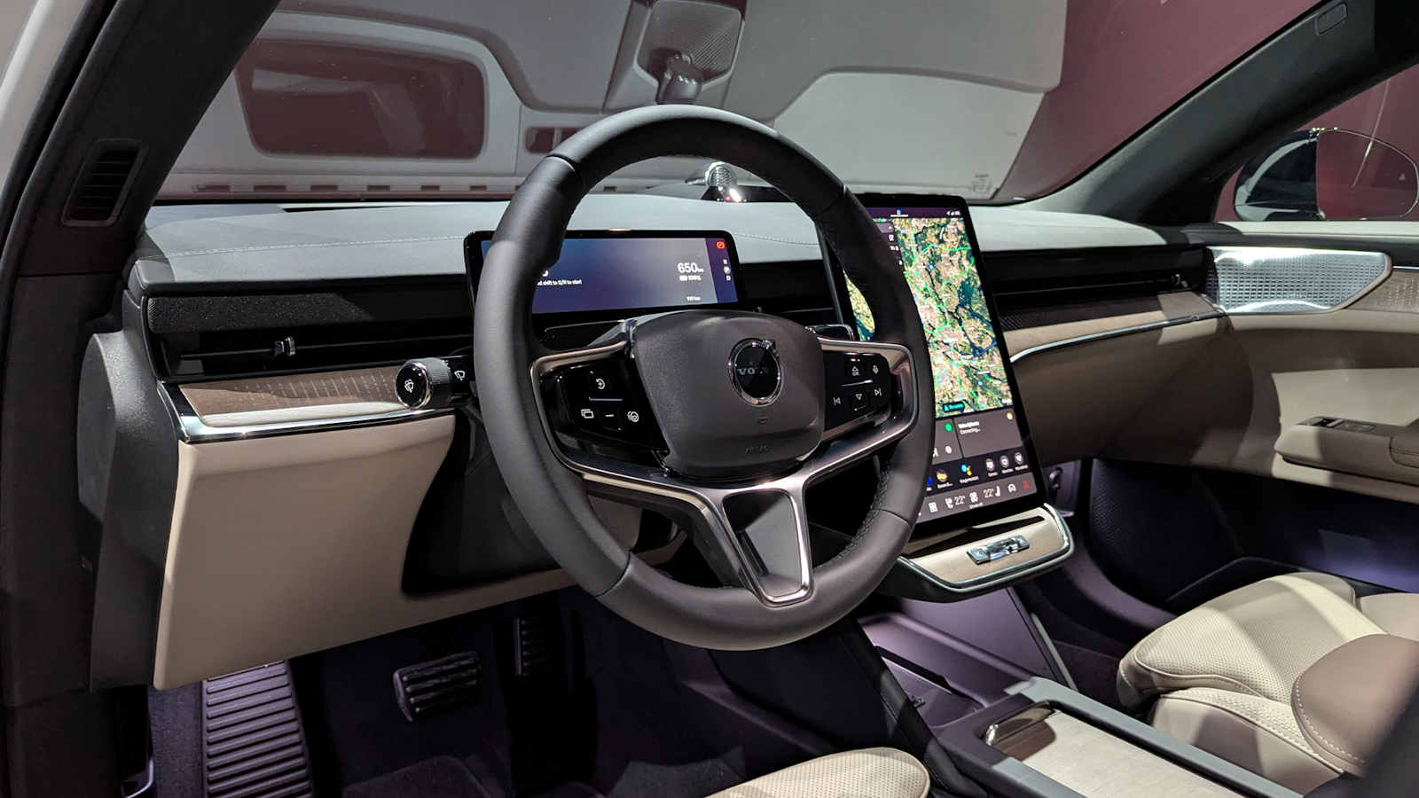 Interior view of Volvo ES90 dashboard