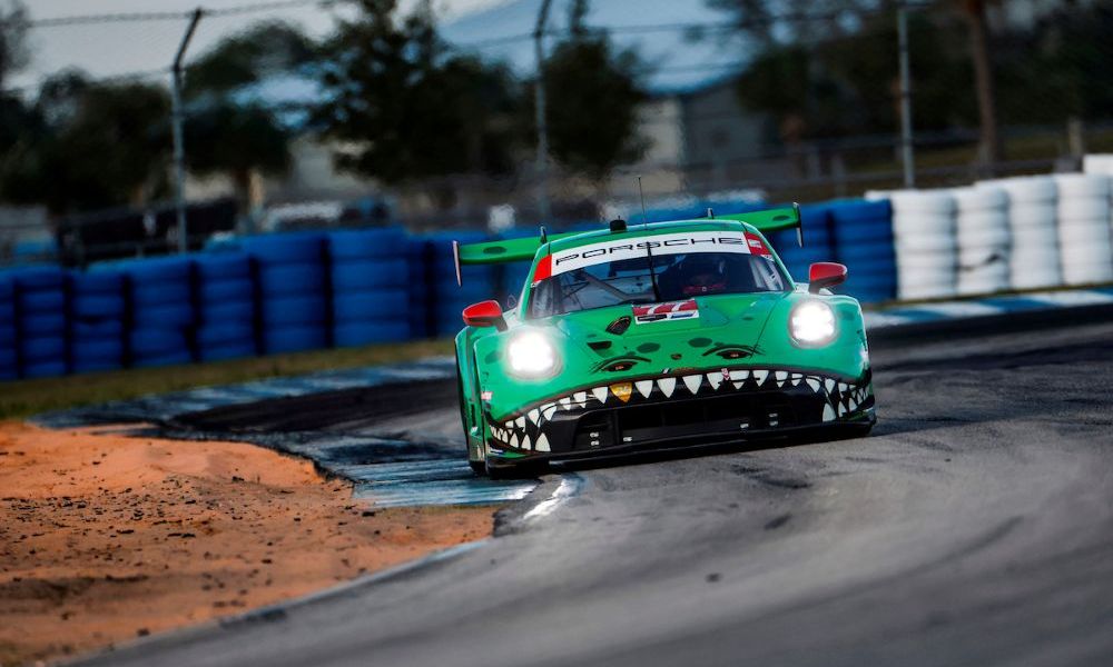 Race car testing at Sebring track