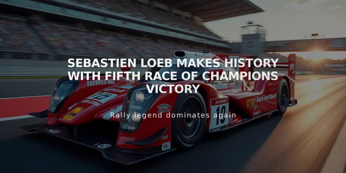 Sebastien Loeb Makes History with Fifth Race of Champions Victory