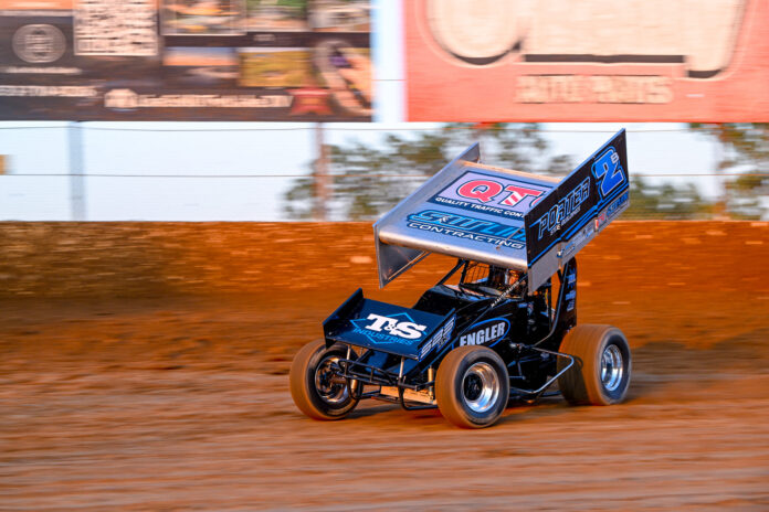 Race car at dirt track racing