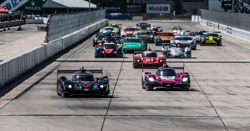 Historic race cars at Sebring track