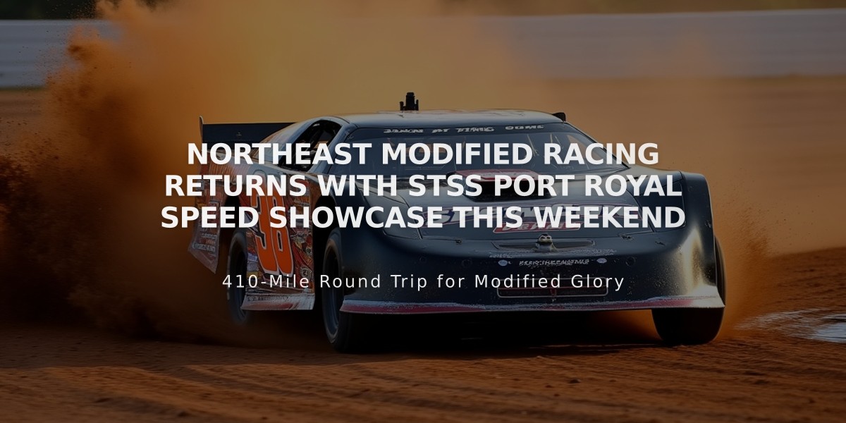 Northeast Modified Racing Returns with STSS Port Royal Speed Showcase This Weekend