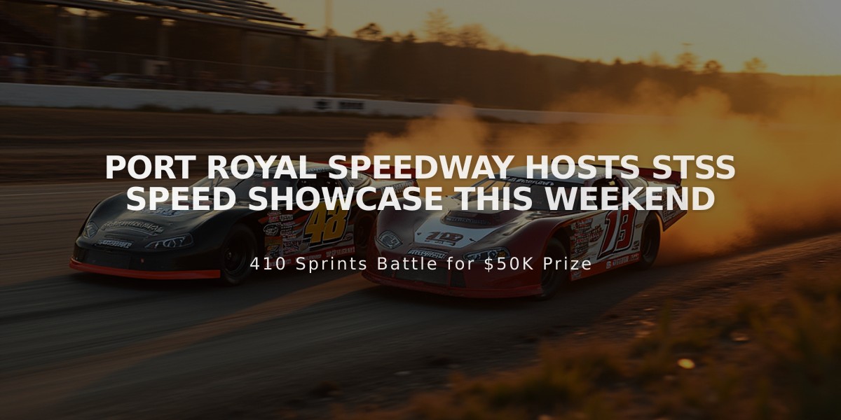 Port Royal Speedway Hosts STSS Speed Showcase This Weekend